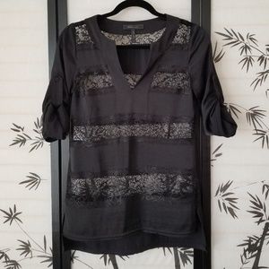 BCBG Max Azria black lace blouse